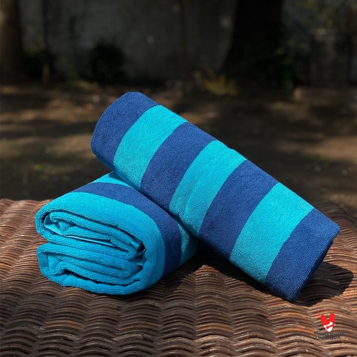 Pool Towel (Blue-Tosca) - 100% ELS Cotton