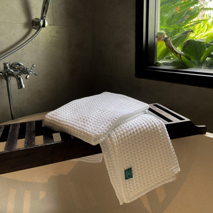 Piana Waffle Bath Towel - 100% ELS Cotton